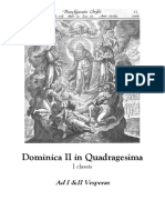 Dominica II in Quadragesima. Ad I &II Vesperas 