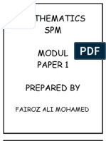 Modul Mathematics SPM Paper 1