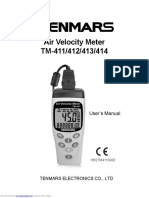 Air Velocity Meter TM-411/412/413/414: User's Manual