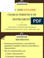 Static Characteristics of Instruments 