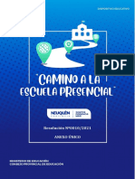 Anexo Único Resolución #0010.21 - Protocolo Camino A La Escuela Presencial - NEUQUÉN