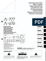 Pioneer A676 A777 Owners Manual