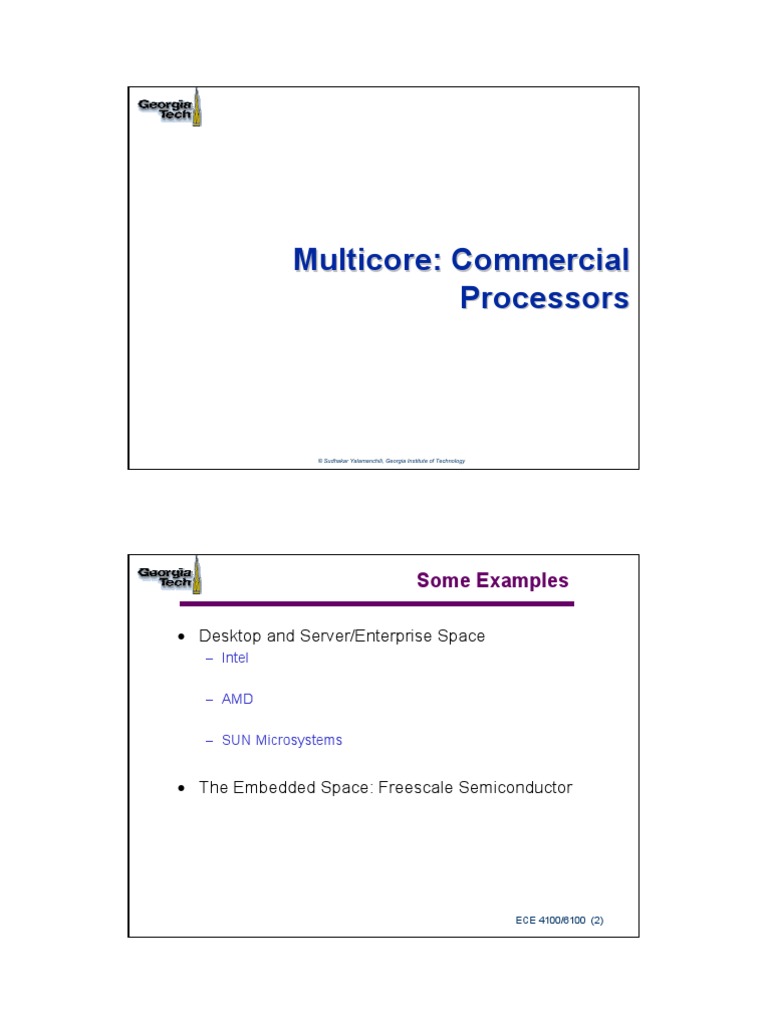 Multicore Processor Examples PDF Multi Core Processor Cpu Cache