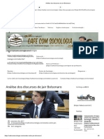 Análise Dos Discursos de Jair Bolsonaro
