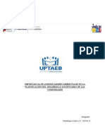 Importancia de Los Indicadores Ambientales en La Planificación Del Desarrollo Sustentable de Las Comunidades