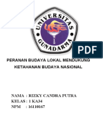 Peranan Budaya Lokal Mendukung Ketahanan Budaya Nasional