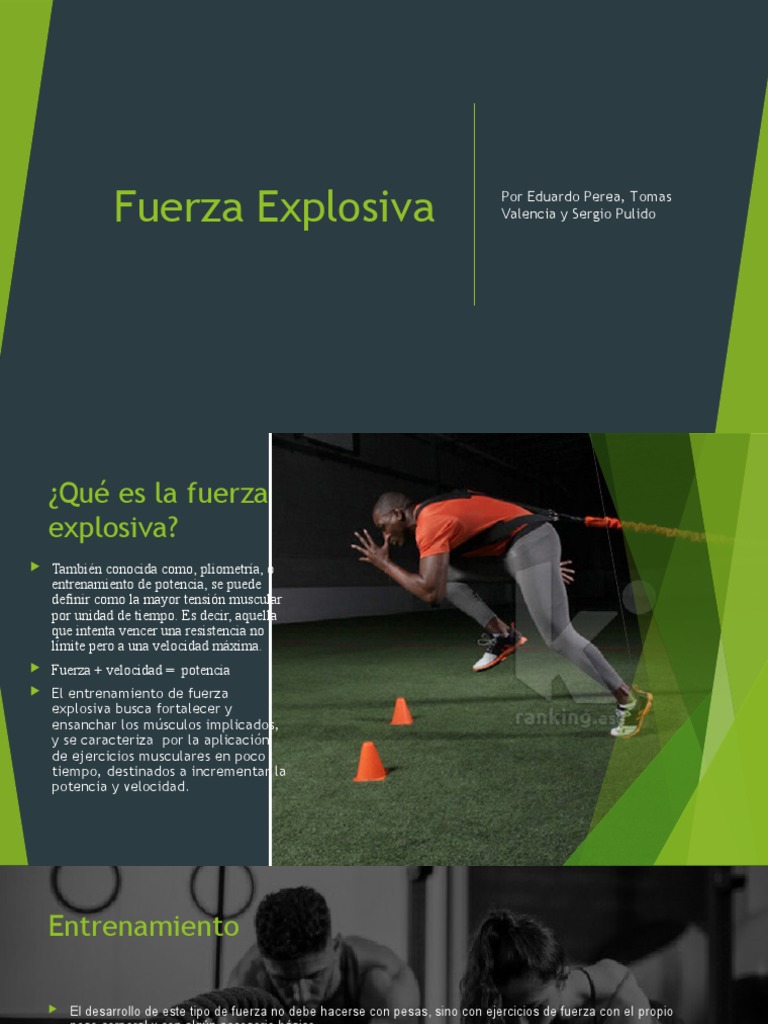Definición y Ejercicios de Fuerza Explosiva | PDF | Músculo ...