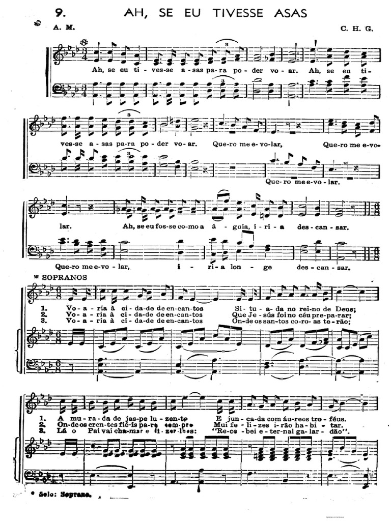 Ah Se Eu Tivesse Asas - Partitura | PDF