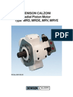 Denison Calzoni Radial Piston Motor Type MRD, Mrde, MRV, Mrve