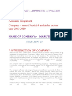 Financial Analysis of Maruti Suzuki