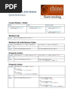 Rhino Mocks AAAQuick Reference