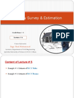 Quantity Survey & Estimation: Engr. Shad Muhammad