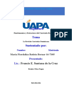 Trabajo Fianl Fundamento y Estructura Del Curriculo Dominicano