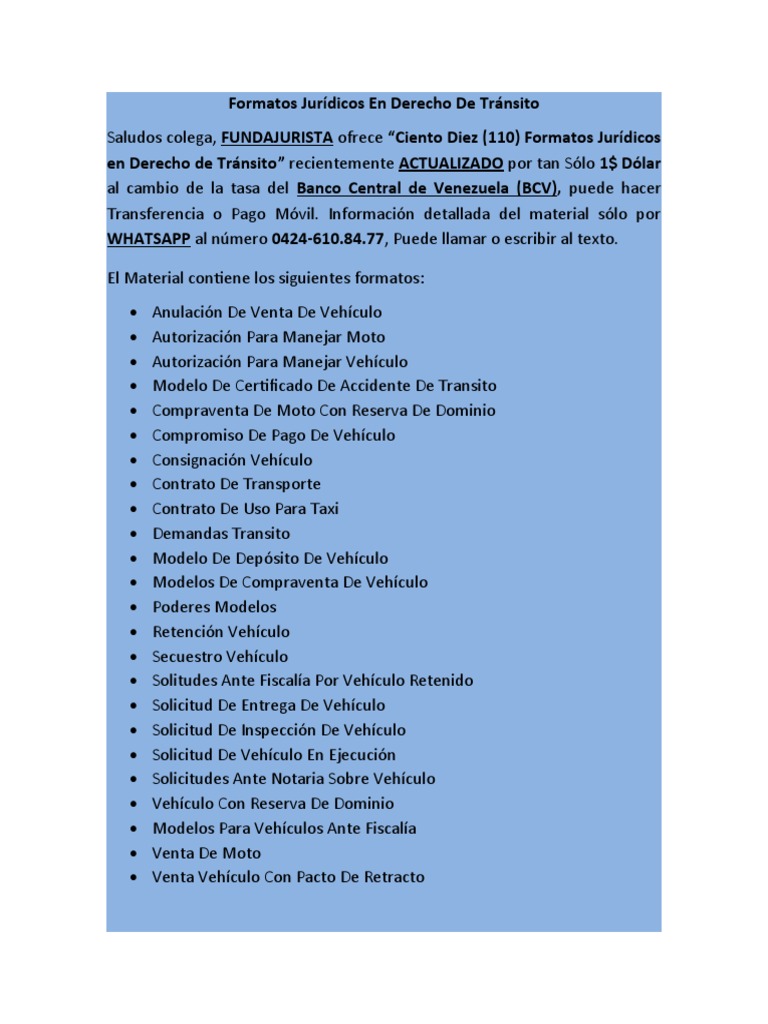 Derecho De Tránsito Pdf
