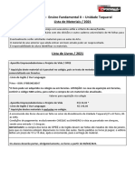 Lista de Materiais e Livros para 7 Ano E.F. 2021 Unidade Taquaral - 2