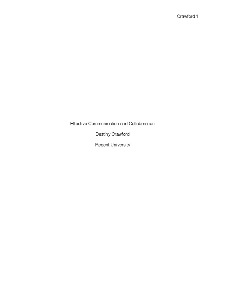 Effective Communication and Collaboration | PDF | Collaboration | Teachers
