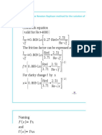 Pipes. Colebrook-White Equation Solved With Newton-Raphson Method