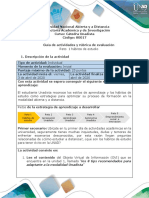 Guía de Actividades y Rúbrica de Evaluación Reto 1 Hábitos de Estudio