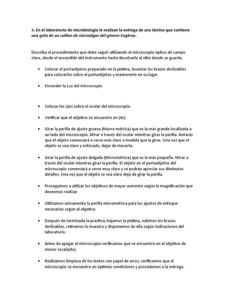 Taller Micro | PDF | Microscopio | Física Aplicada e Interdisciplinaria