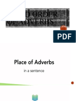 Word Order of Adverbs