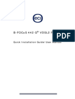 B-Focus 442 G Vdsl2 Router: Quick Installation Guide/User Manual