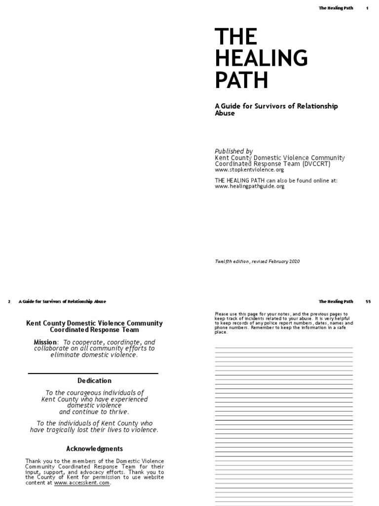 Healing Path Rev 2020 | PDF | Domestic Violence | Violence