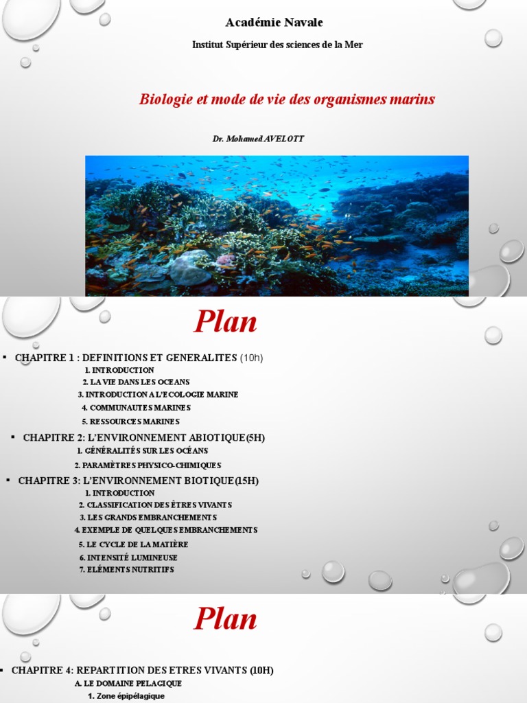 Cours Candidateur Biologie Marine PDF Taxon Biologie — free download