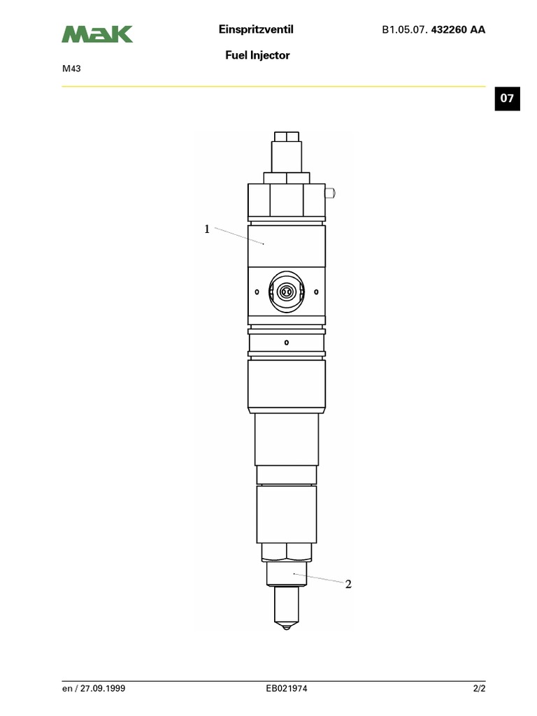 Fuel Injector MaK M43 PDF