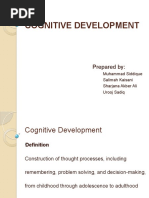 Cognitive Development: Prepared by