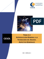 1.1 Introduccion General a La Tecnologia Del Soldeo. Aspectos Generales