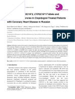 CYP2C19 2, CYP2C19 3, CYP2C19 17 Allele and Genotype Frequencies in Clopidogrel-Treated Patients With Coronary Heart Disease in Russian