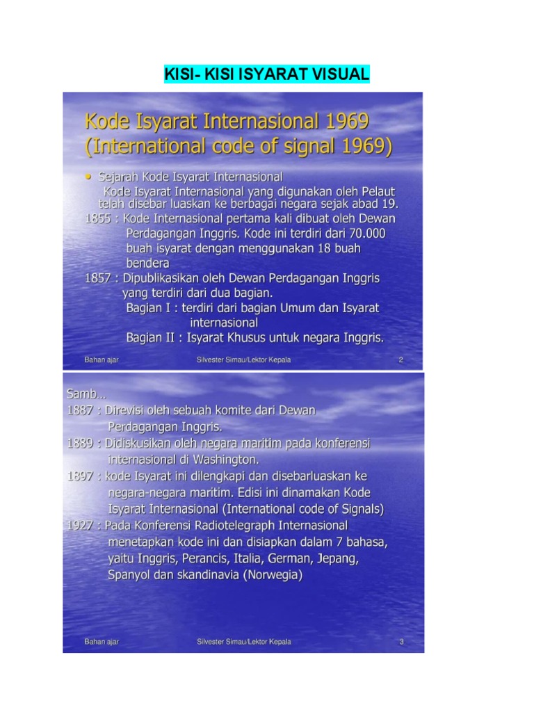 Kisi Kisi Isyarat Visual Uas D Iii Nautika Pdf