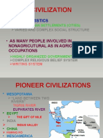 Characteristics of Early Civilizations