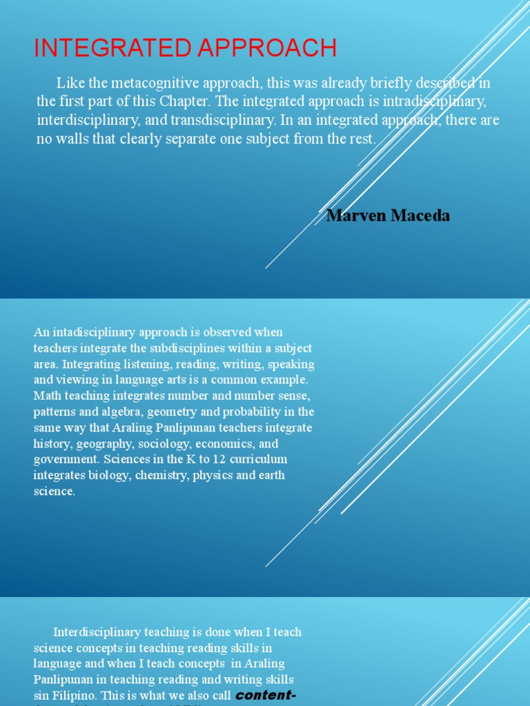 Integrated Approach | PDF | Project Based Learning | Communication