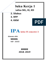 Analisa SKL, KI, KD 2. Silabus 3. RPP 4. KKM: Buku Kerja 1