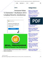 Soal Tentang Pemasaran + Kunci Jawab