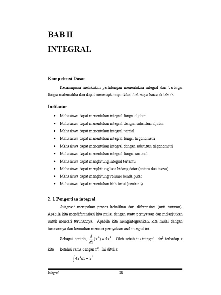 Integral Dasar Dan Aplikasinya Pdf