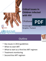 Critical Issues in Children Infected With HIV: T.Puthanakit