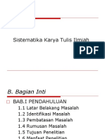 Sistematika Karya Tulis Ilmiah