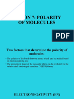 Lesson 7: Polarity of Molecules