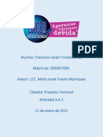 Alumno: Francisco Javier Fonseca Díaz Matrícula: I000007094 Asesor: LCC. María Janet Fuerte Manríquez