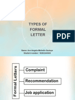 Ave Angela Michelle Sudoyo - 18202244049 - Types of Formal Letter
