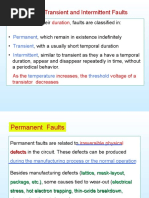 Permanent, Transient and Intermittent Faults: Duration