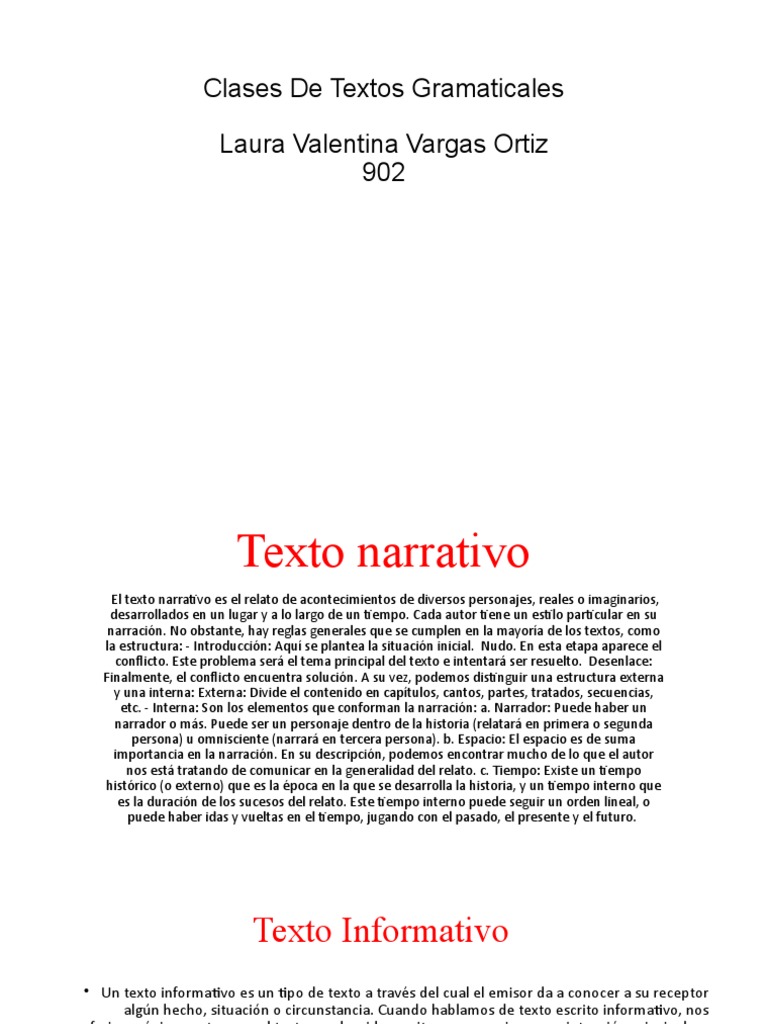 Clases de Textos Gramaticales | PDF | Narrativa | Science