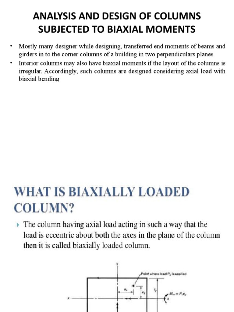 Biaxial Column Design and Analysis | PDF