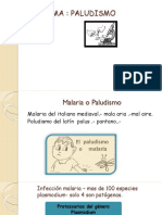 MALARIA: CAUSAS, CICLO DE VIDA, ESPECIES Y MANIFESTACIONES CLINICAS