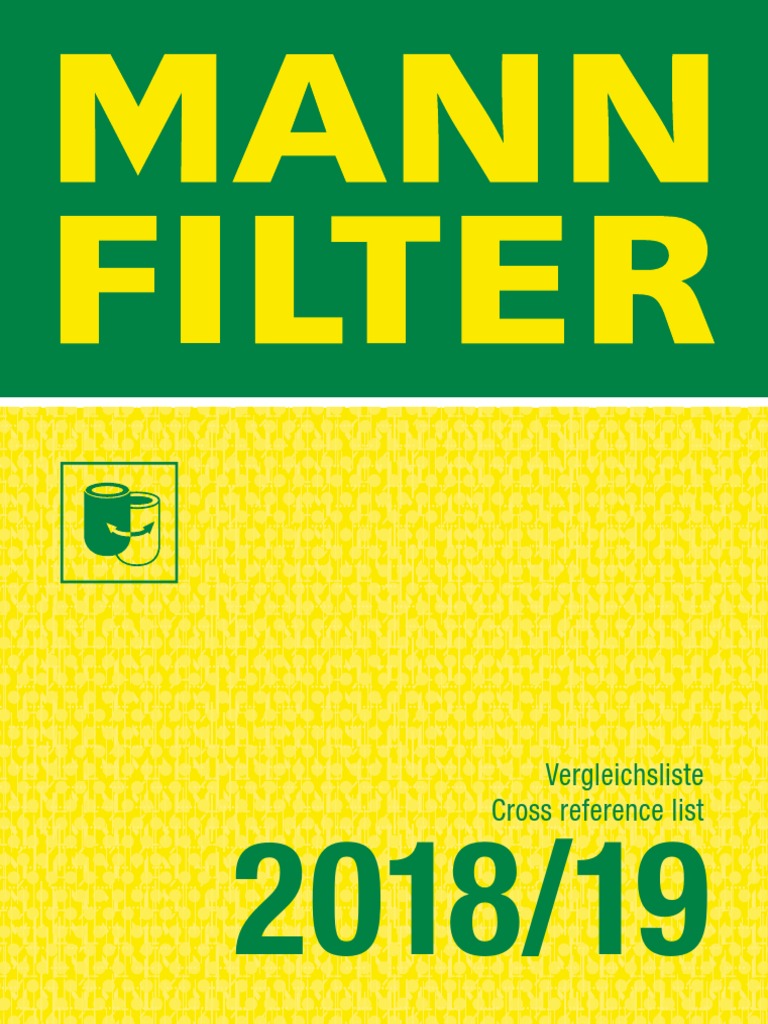 Mann Filter Cross Reference | PDF