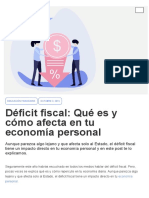 Déficit fiscal-Qué es y cómo afecta en tu economía personal