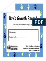 Boys Growth Record