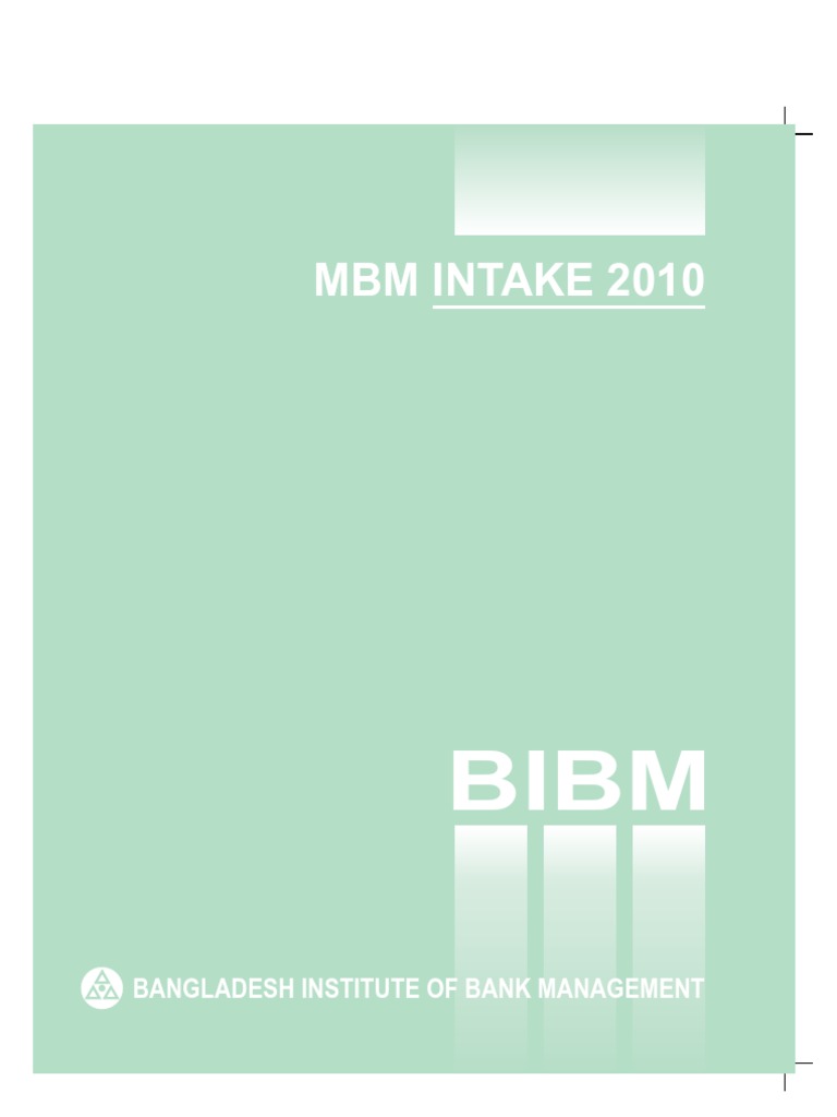MBM Intake 2010: Bangladesh Institute of Bank Management | PDF ...